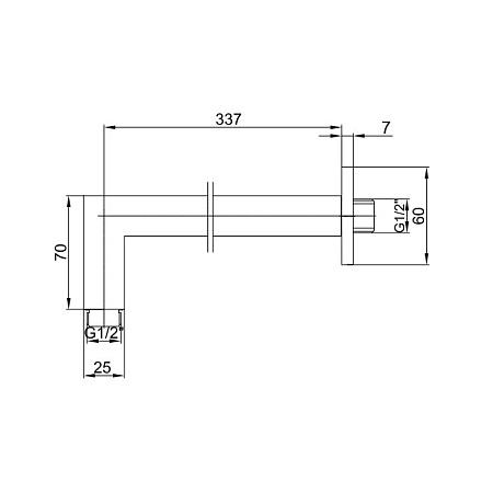 Кронштейн E.C.A. 102126699EX для вехнего душа