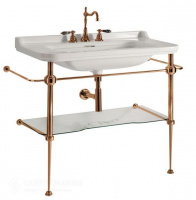 Консоль для раковины Kerasan Waldorf 9196K3br 100 напольная, с полкой, бронза