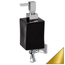 Дозатор для жидкого мыла Stil Haus Prisma PR30(16-NE) настенный, золото/черный Дозатор для жидкого мыла Stil Haus Prisma PR30(16-NE) настенный, золото/черный