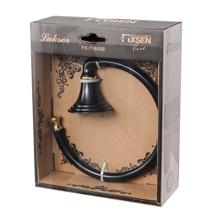 Полотенцедержатель Fixsen Luksor FX-71611B черный сатин