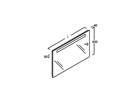 Зеркало Berloni Bagno STZ1000 100 с подсветкой