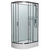 Душевая кабина Frank F412/1R М Brilliant 120x80 без крыши, стекло матовое, хром