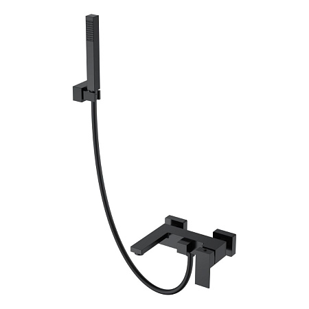 Смеситель Boheme Qubic 473-B для ванны с душем, черный
