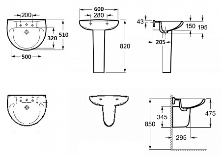 Раковина Roca Victoria 327392000 60х51