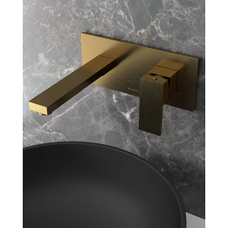 Смеситель Boheme Qubic 475-BR для раковины, бронза