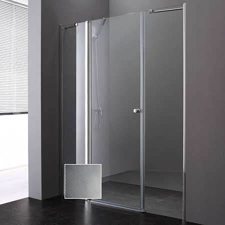 Душевая дверь в нишу Cezares Elena ELENA-W-B-13-40+60/40-P-Cr-L  рифленое стекло
