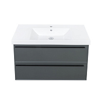 Тумба с раковиной La Fenice Elba TWIN FNC-01-ELB-G-100-2 два ящика, Grigio серый матовый Тумба с раковиной La Fenice Elba TWIN FNC-01-ELB-G-100-2 два ящика, Grigio серый матовый