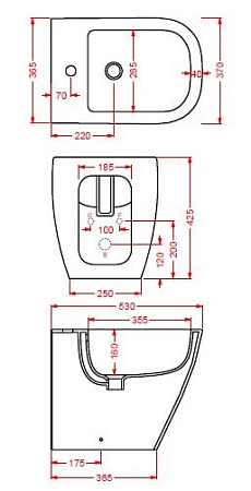 Биде напольное ArtCeram Faster FSB002 01;00 белый глянцевый