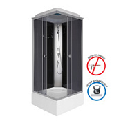 Душевая кабина Niagara Eco E90/26Q/TN 90x90x215 L/R стекло тонированное/профиль серебро