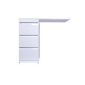 Тумба с раковиной напольная El Fante Даллас 100 L 3 ящика, пленка, белый