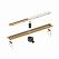Душевой лоток Timo Drain System DS230209/17 90 двухсторонняя решетка, золото матовое