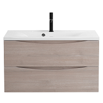 Тумба с раковиной BelBagno Marino MARINO-800-2C-SO-RG-P + BB800/450-LV-MR-PR 80 rovere grigio
