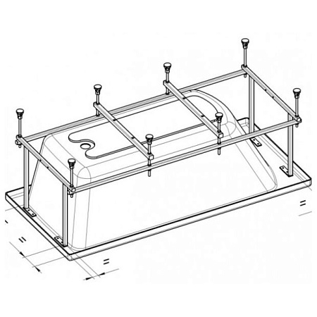 Монтажный комплект Roca Uno ZRU9302875 160х75 см