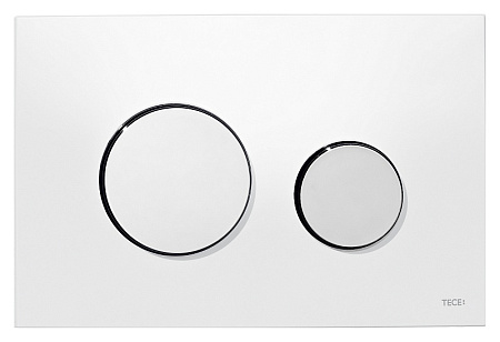 Кнопка смыва Tece Loop 9240627 белая, кнопка хром глянцевый
