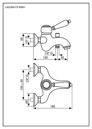 Смеситель Emmevi Laguna 40061OR для ванны, золото