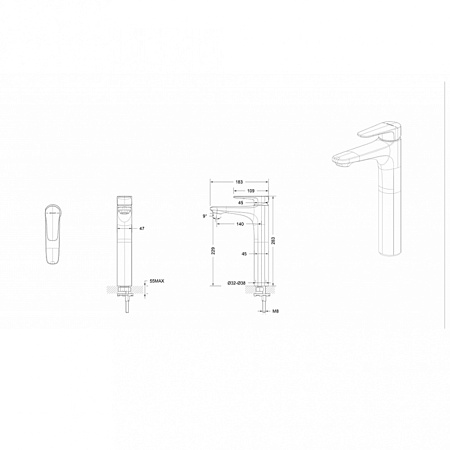 Смеситель Bravat Source F1173218BW-A9-ENG для раковины, черный