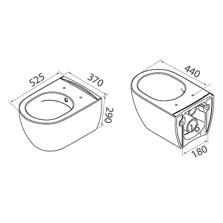 Унитаз подвесной Boheme Bianca 963-WM белый матовый