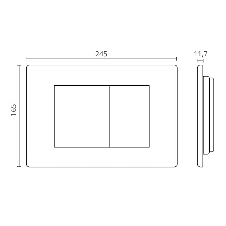 Кнопка смыва Ctesi Steel BK0202140 нержавеющая сталь