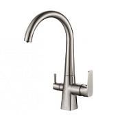 Смеситель Zorg Steel Hammer SH 819 SATIN для кухонной мойки, сатин