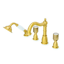 Смеситель Boheme Royal Cristal 391-Royal/CRST на борт ванны, бронза Смеситель Boheme Royal Cristal 391-Royal/CRST на борт ванны, бронза