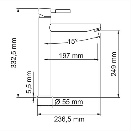 Смеситель WasserKRAFT Main 4103H для раковины