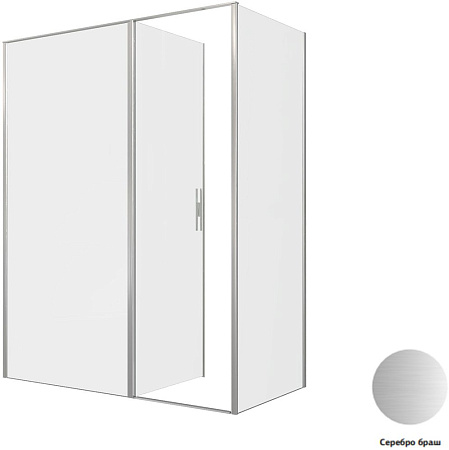 Душевой уголок Allen Brau Priority 3.31038.BA + 3.31041.BA 160x80 серебро браш