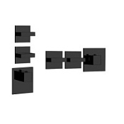 Термостат Gessi Rettangolo Wellness 43214.299 для ванны с душем, черный матовый