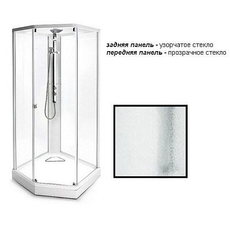 Душевая кабина IDO Showerama 8-5 4985127010 100x100 стекло прозрачное/узорчатое, профиль белый