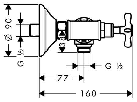 Смеситель Axor Montreux 16560000 для душа, хром