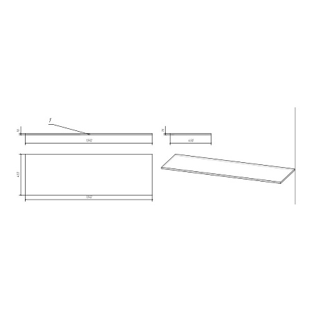 Столешница Cersanit Moduo SB-BL-MOD140 140 дуб