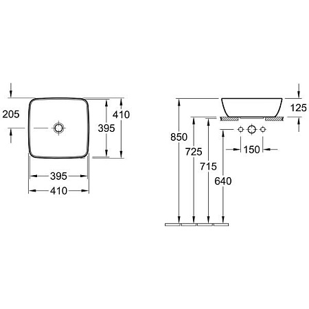 Раковина Villeroy & Boch Artis 41784101 41х41 см, белый альпин