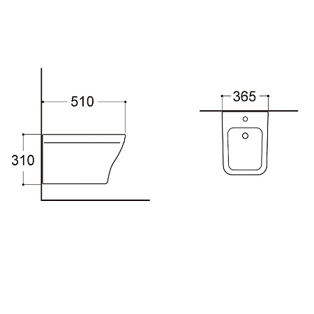 Биде подвесное Aquatek Амадео AQ1663-00 белый