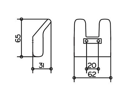 Крючок Keuco Industrie 41413010000 двойной