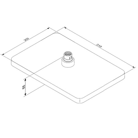 Верхний душ Damixa Merkur 940050300 черный