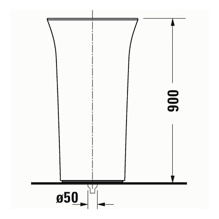Раковина отдельностоящая Duravit White Tulip 2703500070 50 белый