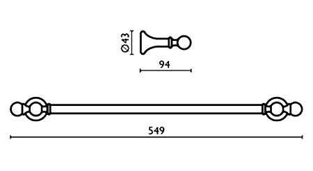 Полотенцедержатель Bagno & Associati Folie FS21192 BR