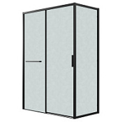 Душевой уголок Grossman Style 120.K33.05.1180.21.02 108-111x78,5-80x195 шиншилла/черный матовый