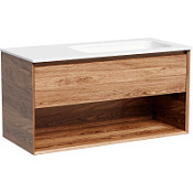 Тумба с раковиной Sancos Marmi 1.0 MR1.0100RECH 100 R дуб чарльстон/белый