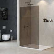 Душевая перегородка Cezares Liberta LIBERTA-L-1-TB-120-BR-Cr тонированное/хром глянцевый