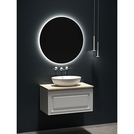 Мебель для ванной со столешницей Sancos Very 80 VR80W+TT80A2 Bianco/Kreman
