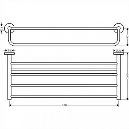 Полка Hansgrohe Logis Universal 41720000 хром