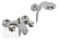 Смеситель Migliore Korona Swarovski ML.KRN-4702.CR для ванны с душем