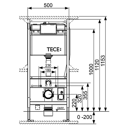 Система инсталляции для унитазов Tece TECEprofil 9300044