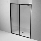 Душевая дверь AM.PM Gem W90G-150-1-195BT 150 прозрачное стекло, профиль черный матовый