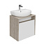 Тумба с раковиной Kerama Marazzi Pro PRO.60.1\WHT 60 белый глянцевый/дуб орегон