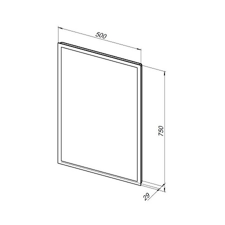 Зеркало Aquanet Оптима 00288962 50 белый матовый