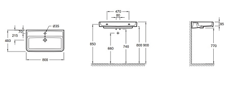 Раковина Jacob Delafon Replay E4490-00 80х46 см