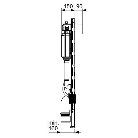Система инсталляции для унитазов Tece TECEprofil 9300044