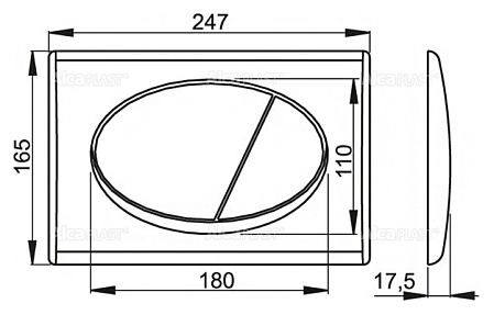 Кнопка смыва AlcaPlast ALCA M72 хром матовый