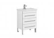 Тумба с раковиной Aquanet Сиена 00186368 60 белая, 3 ящика